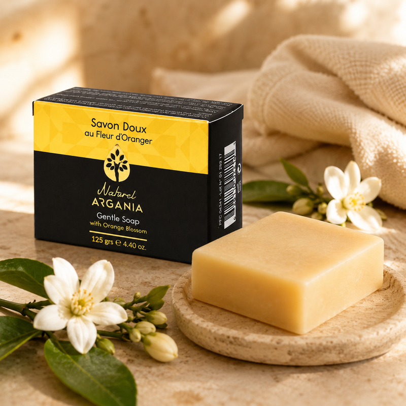 Savon doux à la fleur d'oranger Naturel Argania 125g