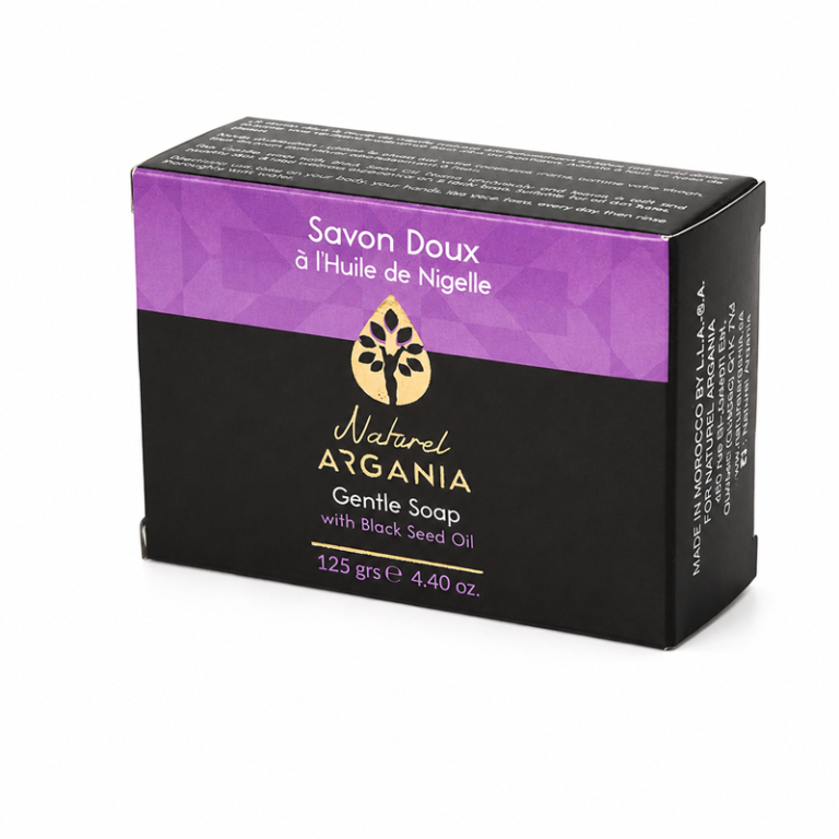 Savon doux à l'huile de nigelle Naturel Argania 125g