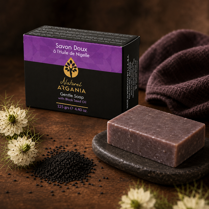 Savon doux à l'huile de nigelle Naturel Argania 125g