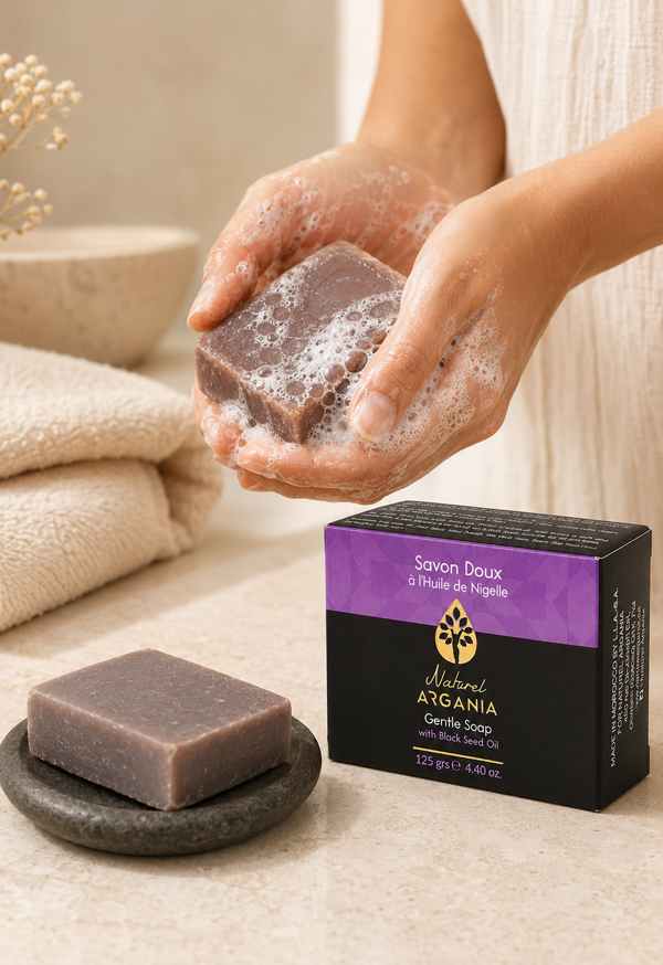 Savon doux à l'huile de nigelle Naturel Argania 125g