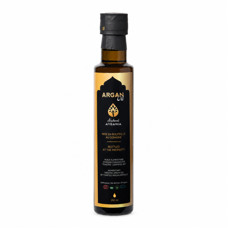 Huile d'argan alimentaire bio certifiée, 100ml et 250ml, Naturel Argania Canada