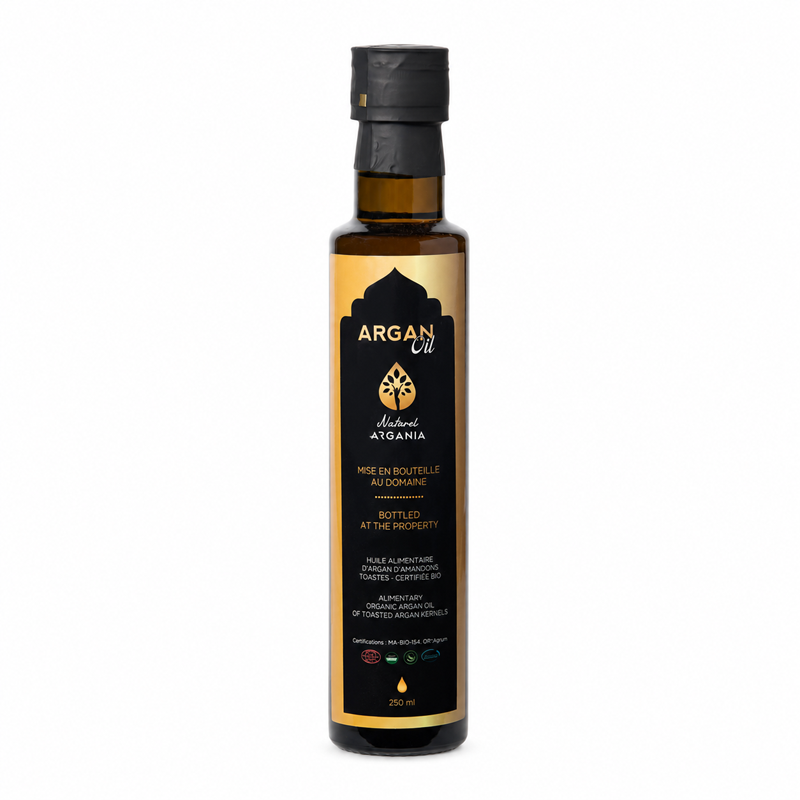 Huile d'argan alimentaire bio certifiée, 100ml et 250ml, Naturel Argania Canada