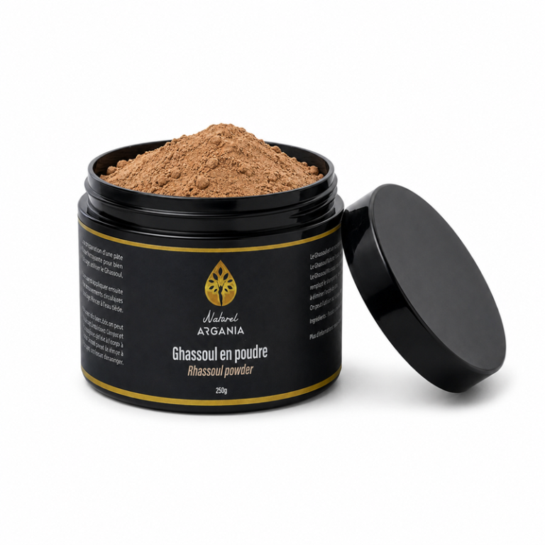 Ghassoul en Poudre Naturel Argania — Argile Minérale du Maroc