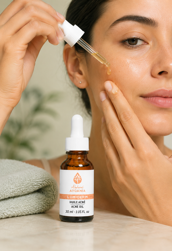Huile Visage Purifiante LumiDerm, peaux à tendance acnéique, Naturel Argania