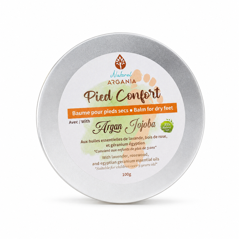 Baume pour les pieds Pied Confort argan jojoba 100g, Naturel Argania Canada