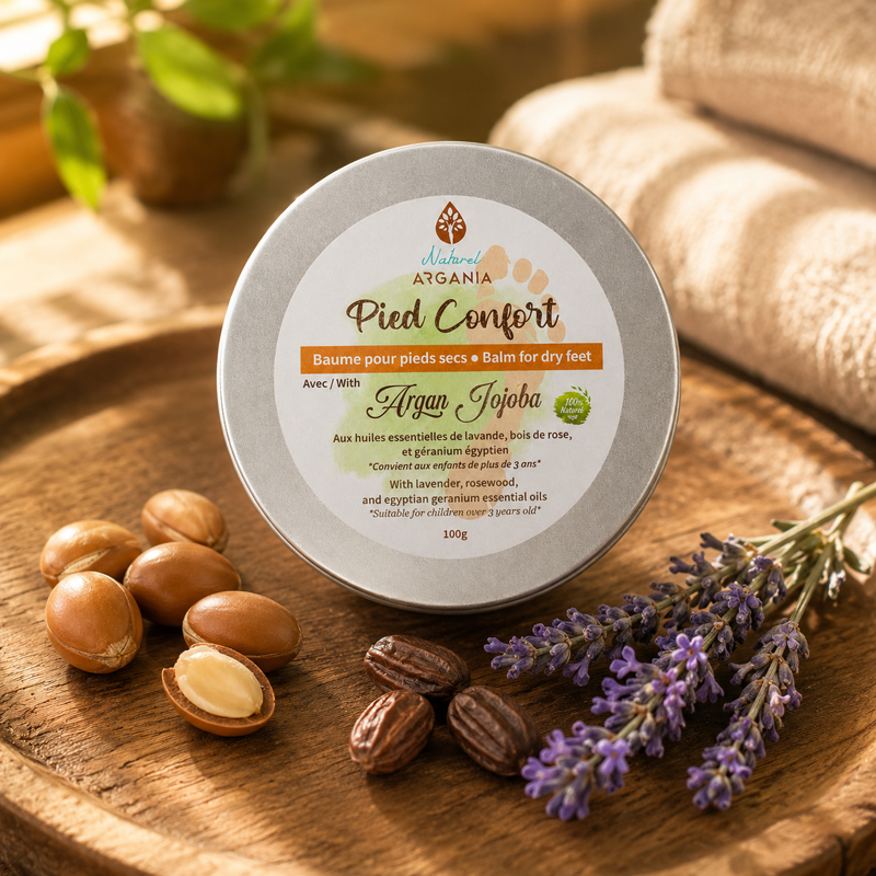 Baume pour les pieds Pied Confort argan jojoba 100g, Naturel Argania Canada