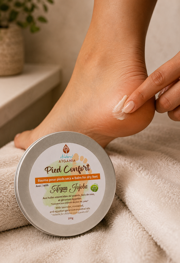 Baume pour les pieds Pied Confort argan jojoba 100g, Naturel Argania Canada