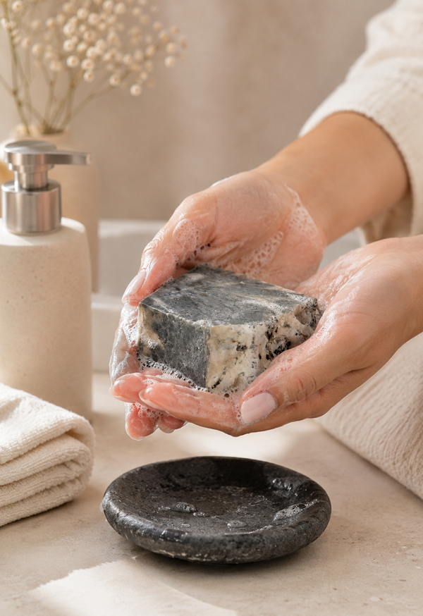 Savon artisanal à l'huile d'argan et à la nigelle, Naturel Argania