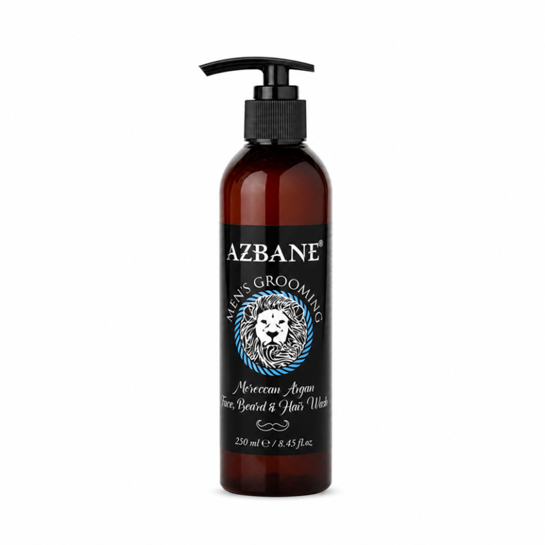 Shampoing 3 en 1 Azbane Format XL 250ml, visage barbe cheveux