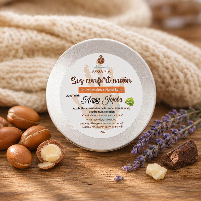 SOS Confort Mains baume barrière argan jojoba 100g, Naturel Argania Canada