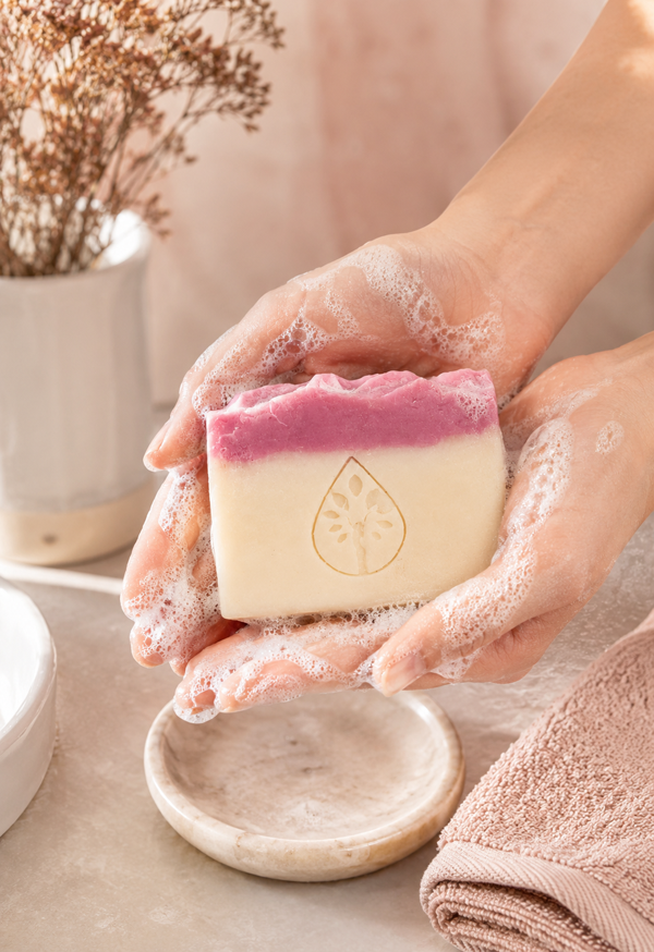 Savon à l'huile d'argan et rose Naturel Argania, savon artisanal peaux sensibles