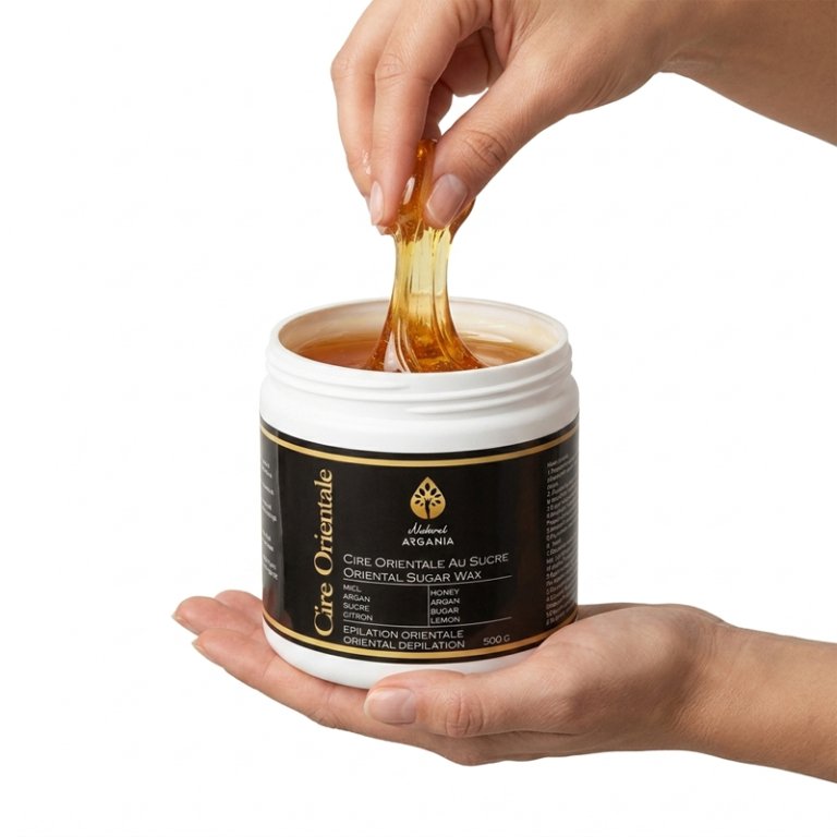 Cire Orientale au Sucre Naturel Argania, miel argan citron, 500g