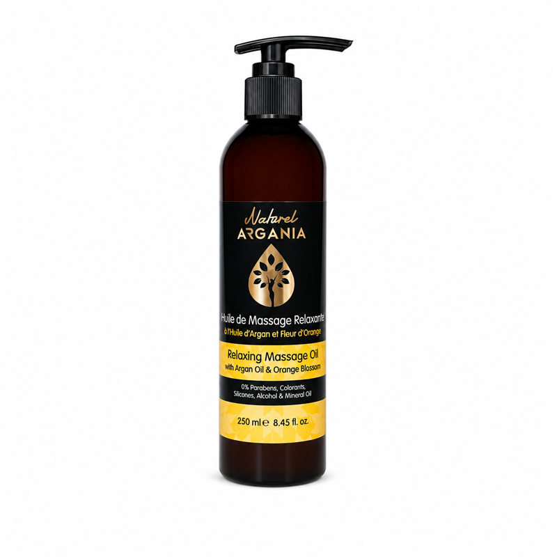 Huile de massage relaxante argan fleur d'oranger 250ml, Naturel Argania Canada