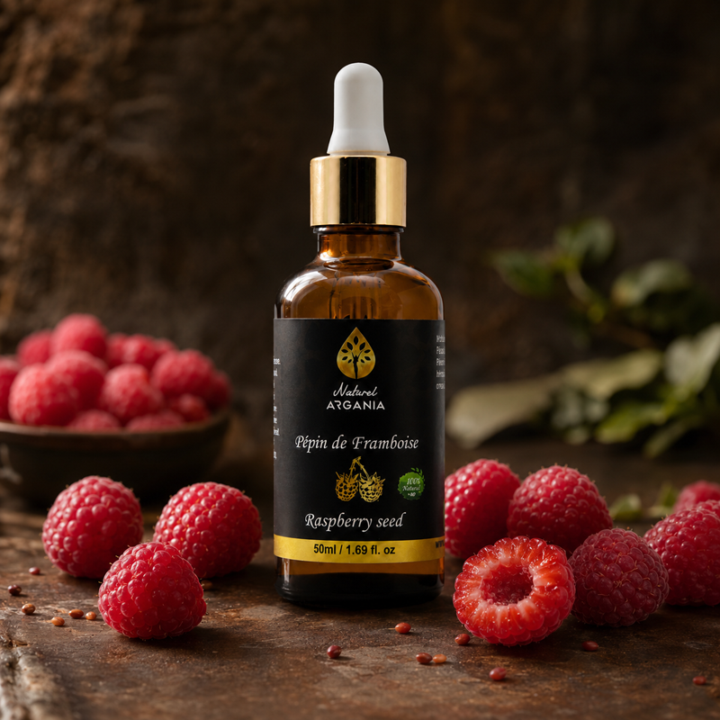 Huile de pépin de framboise pressée à froid 50ml, Naturel Argania Canada