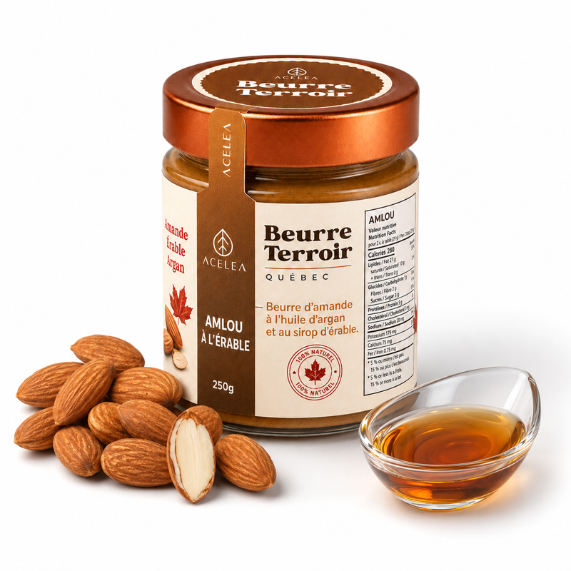 Beurre Amlou à l'érable amande et huile d'argan 250g, Naturel Argania Canada