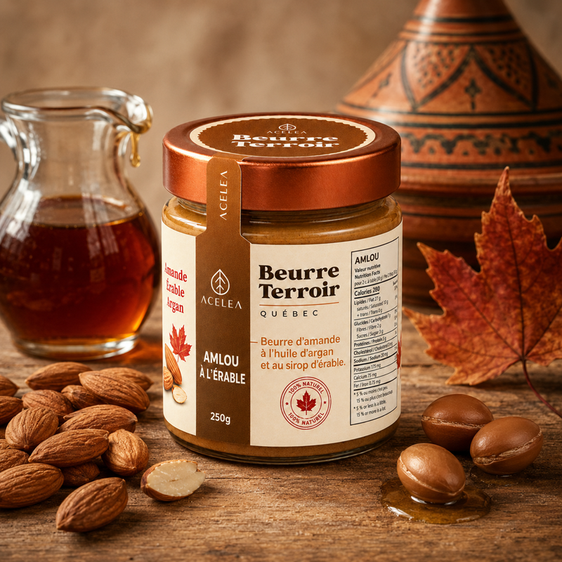 Beurre Amlou à l'érable amande et huile d'argan 250g, Naturel Argania Canada
