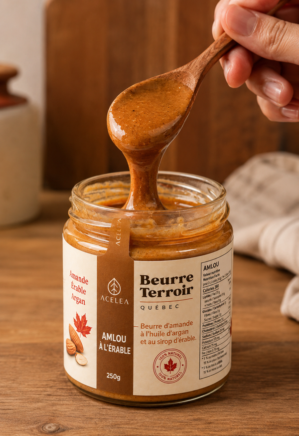 Beurre Amlou à l'érable amande et huile d'argan 250g, Naturel Argania Canada