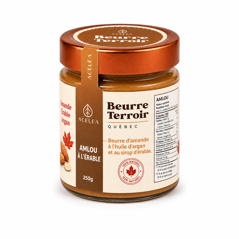 Beurre Amlou à l'érable amande et huile d'argan 250g, Naturel Argania Canada