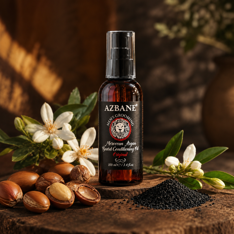 Huile pour la barbe Azbane fleur d'oranger 100ml, Naturel Argania Canada