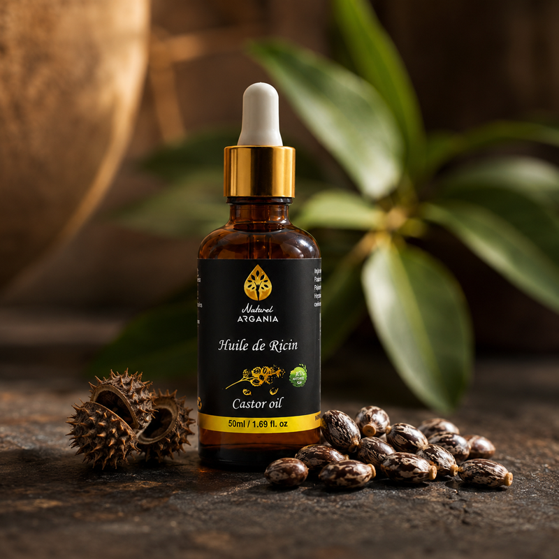 Huile de ricin 100% pure 50ml, Naturel Argania Canada