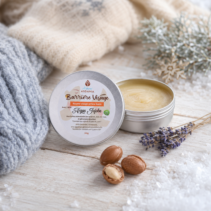 Barrière Visage Face Balm Naturel Argania, argan et jojoba, 100g