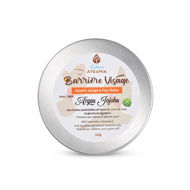 Barrière Visage Face Balm Naturel Argania, argan et jojoba, 100g