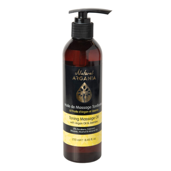 Toning massage oil with argan oil and jasmine
